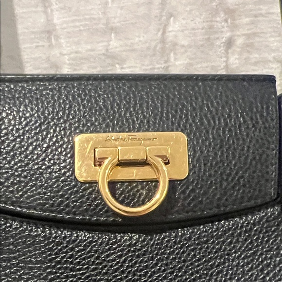 Salvatore Ferragamo Black Leather Tote Bag - Picture 2 of 14